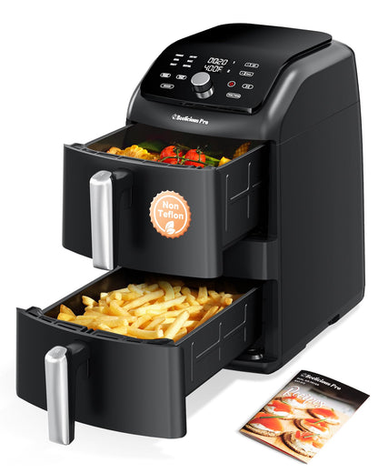 Beelicious 12QT Dual Basket Air Fryer | PFAS-Free, Dishwasher-Safe