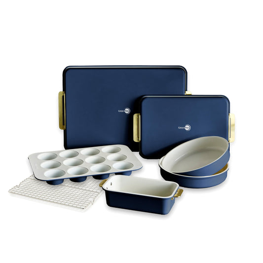 GreenPan 7-Piece Ceramic Nonstick Bakeware Set – Oxford Blue