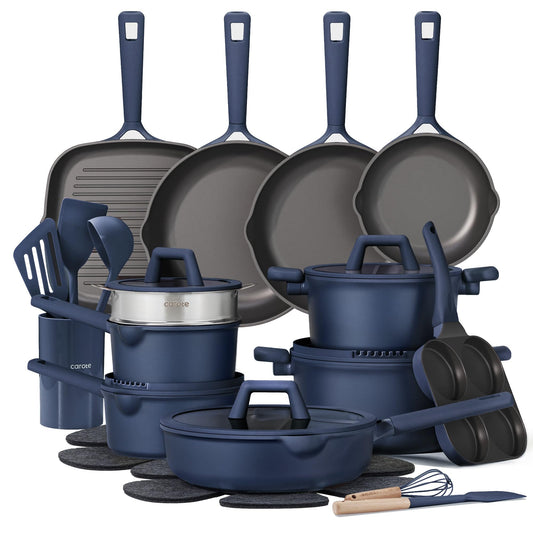 CAROTE 31-Piece Nonstick Titanium Granite Cookware Set | PFOA-Free, Induction