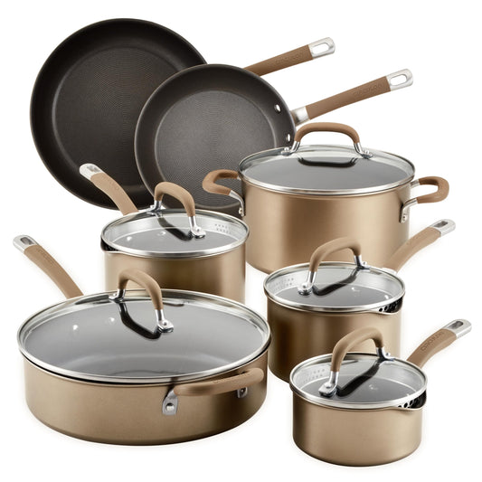 Circulon Premier 12-Piece Hard Anodized Nonstick Cookware Set | Induction Safe